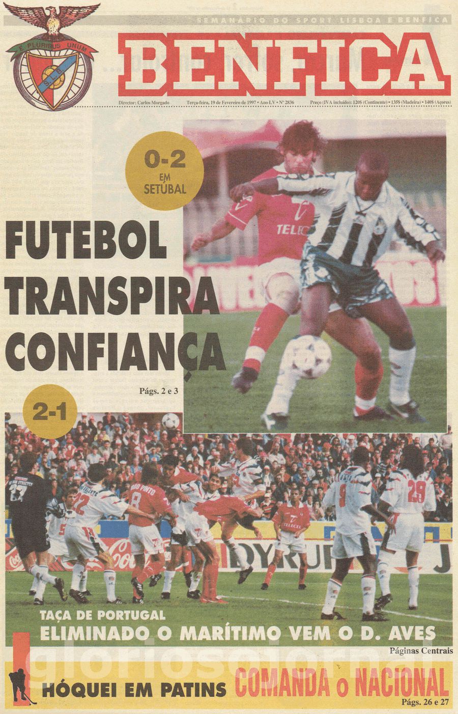 jornal o benfica 2836 1997-02-19